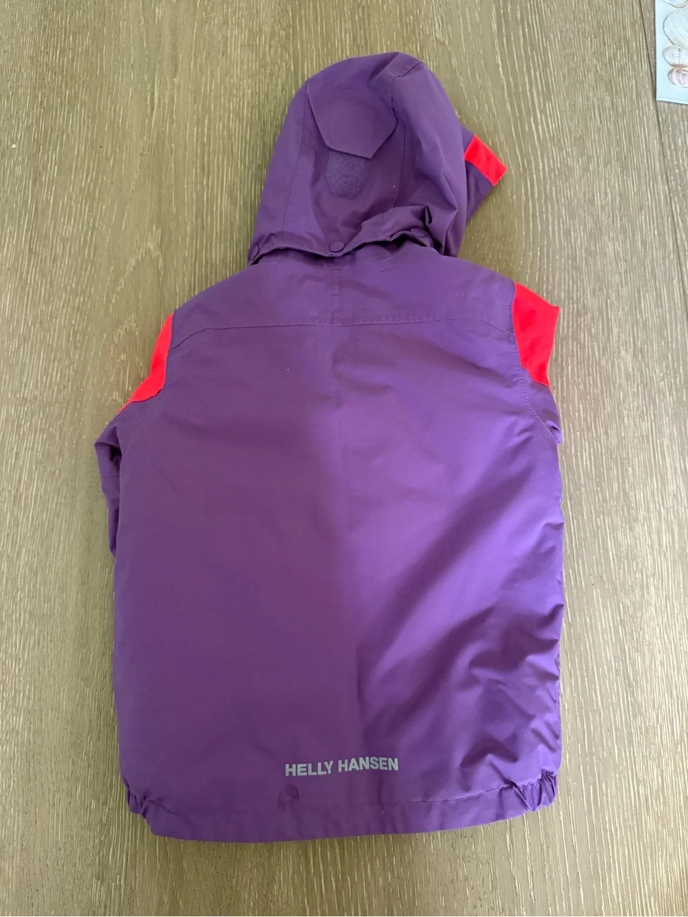 Helly Hansen Purple Jacket with Pink Accents Kids' Hooded Raincoat